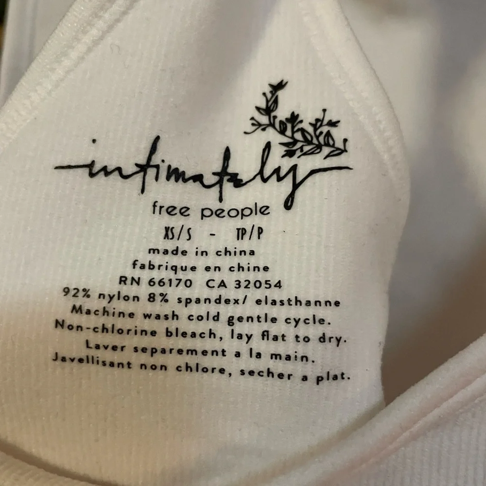 NWT Free People Hayley Brami Racerback Tank Top White XS/S - Picture 4 of 10